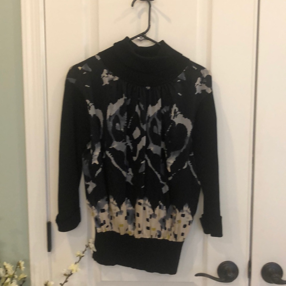 Silk/satin turtle neck